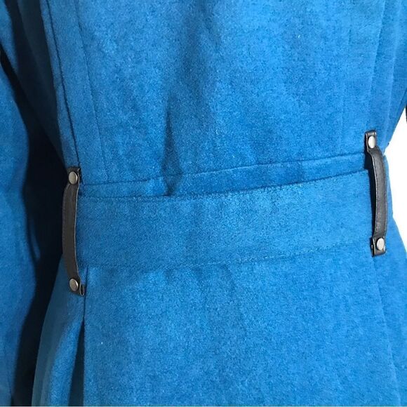 YOKI Teal Wool Blend Coat Size Large - Picture 6 of 12